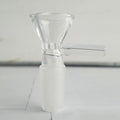 14MM Male Color Bowl with Clear Handle – White