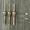 Metal Skull Dabber -Brushed Brass/Silver/Gold
