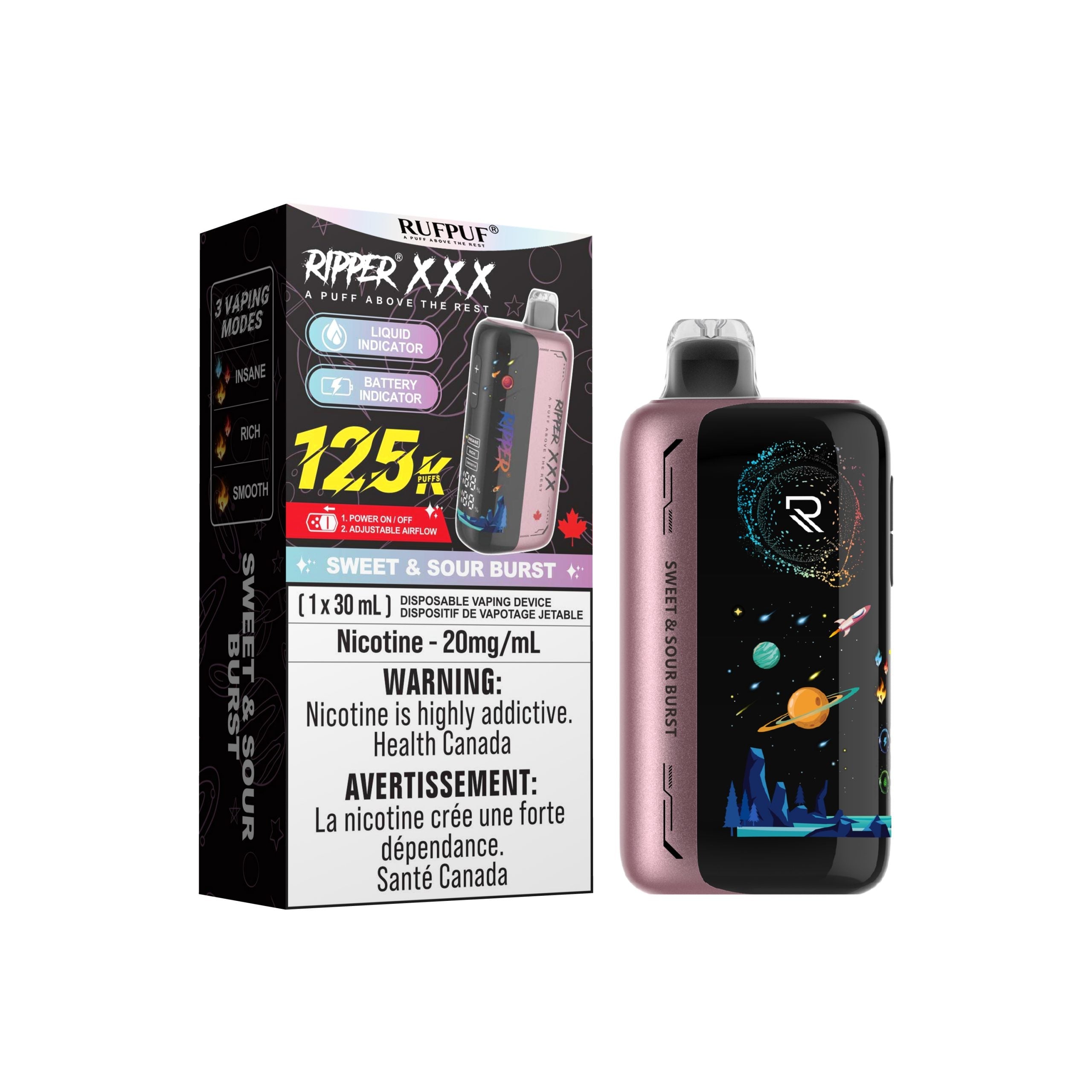 Ripper XXX 125K Disposable Vape - 20mg/Ml / 5pcs - Alberta