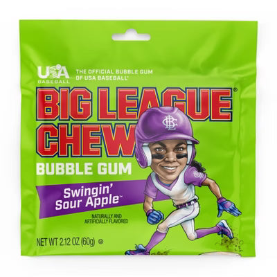 Big League Chew Swingin' Sour Apple 12CT