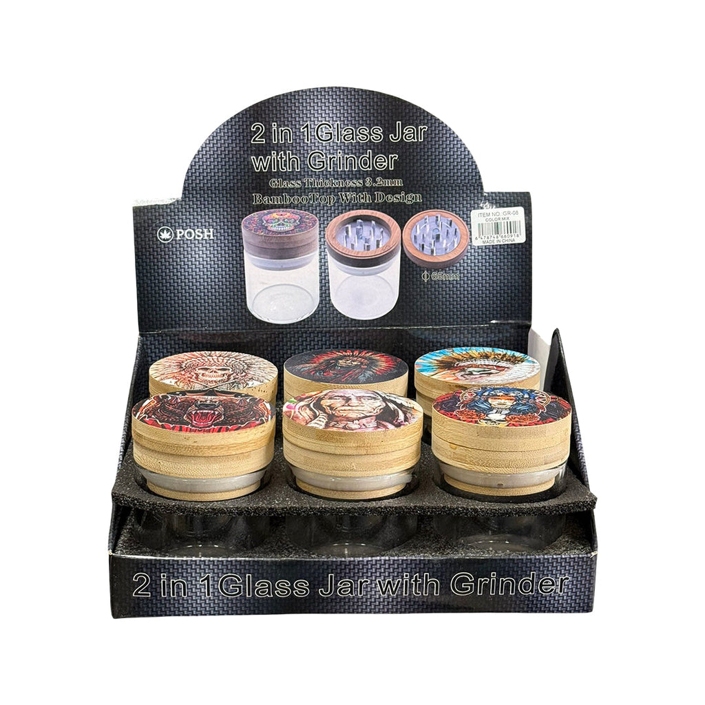 Nations Grinder with Bamboo Lid Art Series - 6/Display [ GR 08 ]