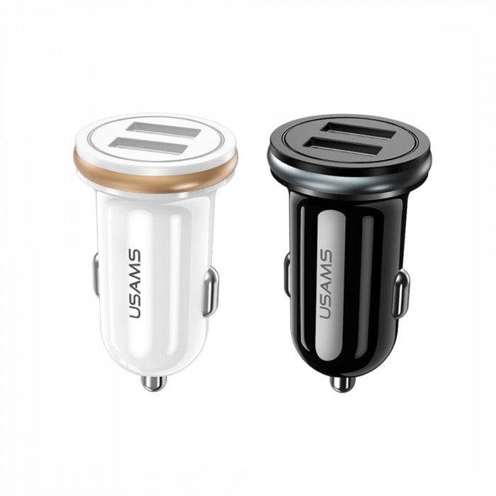 USAMS - 2.4A Dual USB Mini Car Charger
